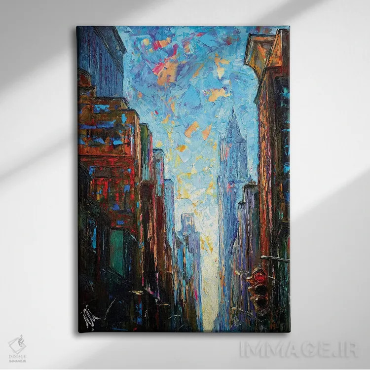 تابلو دکوراتیو چراغ راهنمایی اثر ناتاشا میلیوس - نمای روبهرو روی دیوار