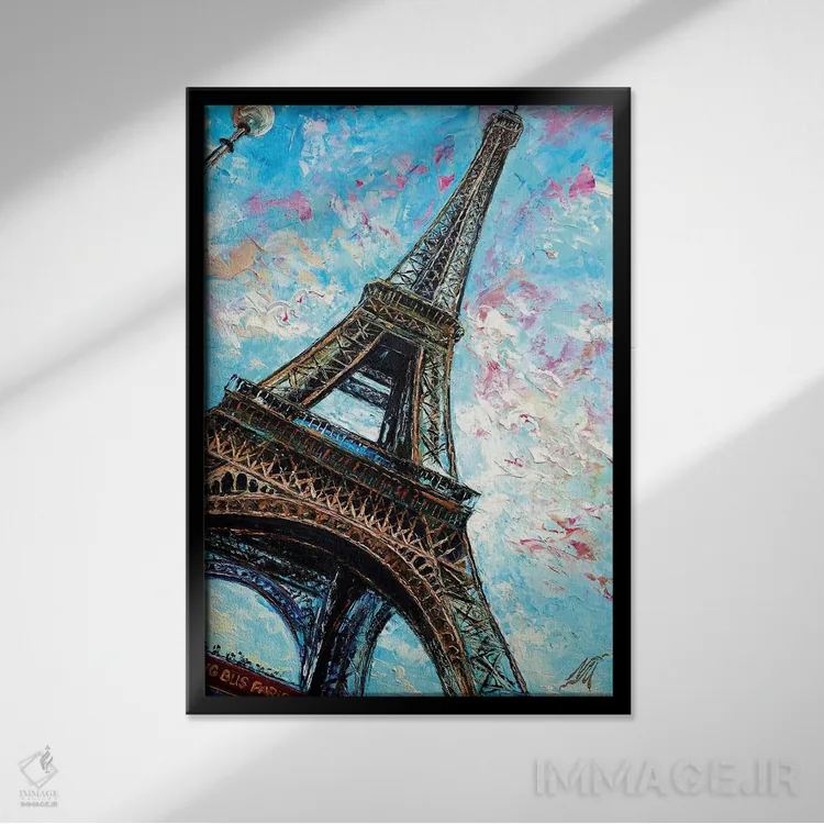 تابلو دکوراتیو Paris,منظره اتوبوس بزرگ، پاریس اثر ناتاشا میلیوس - نمای قابدار مشکی