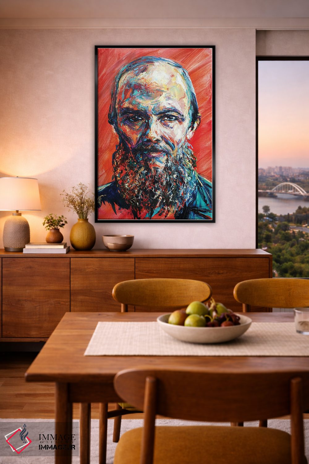 تابلو دکوراتیو فئودور داستایوفسکی اثر ناتاشا میلیوس - D6B