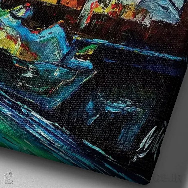 تابلو دکوراتیو میدان ایگور استراوینسکی اثر ناتاشا میلیوس - نمای نزدیک بافت بوم