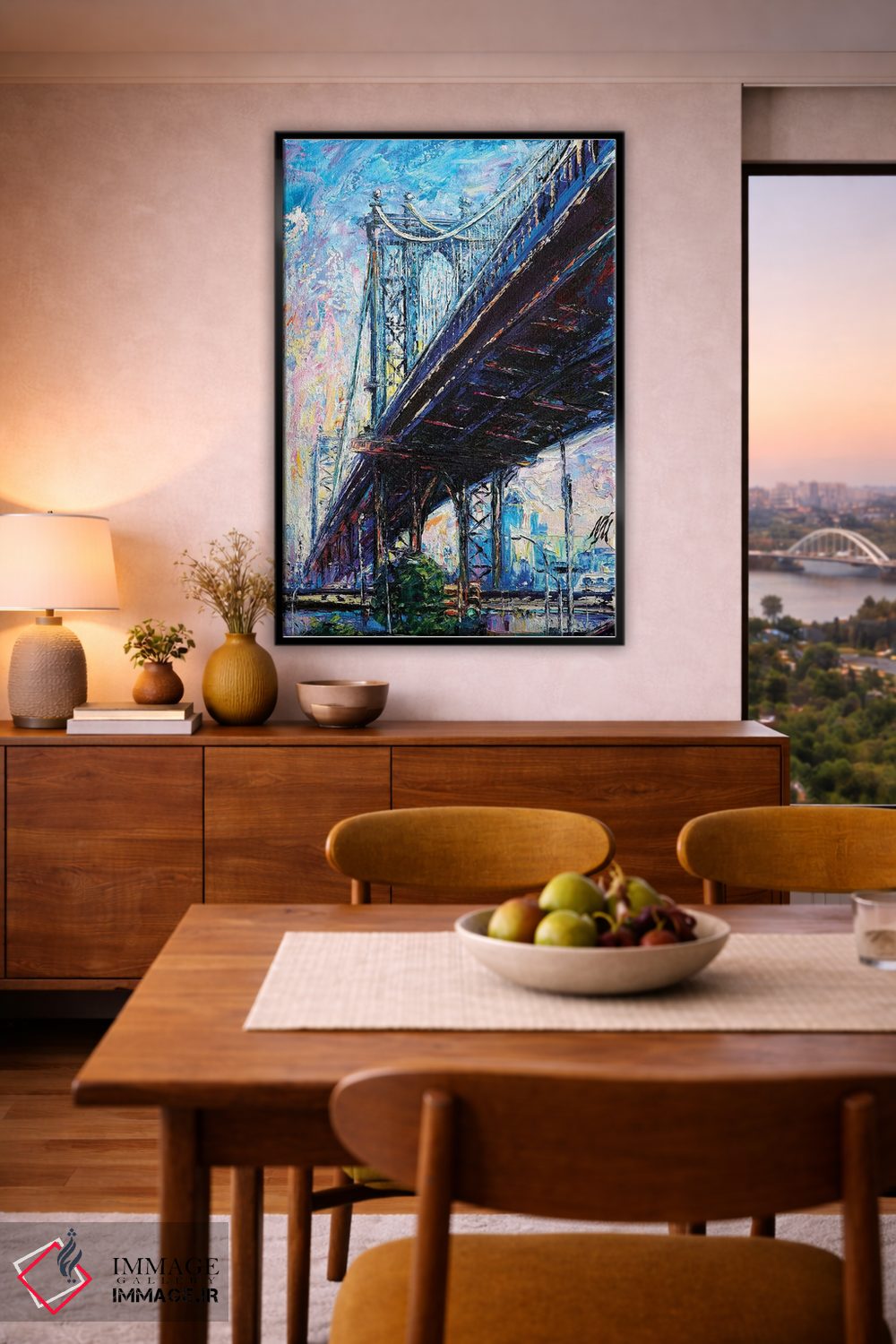 تابلو دکوراتیو پل منهتن اثر ناتاشا میلیوس - D6B