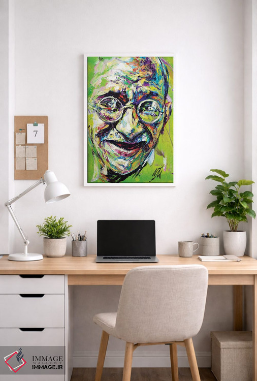تابلو دکوراتیو مهاتما گاندی اثر ناتاشا میلیوس - D4W