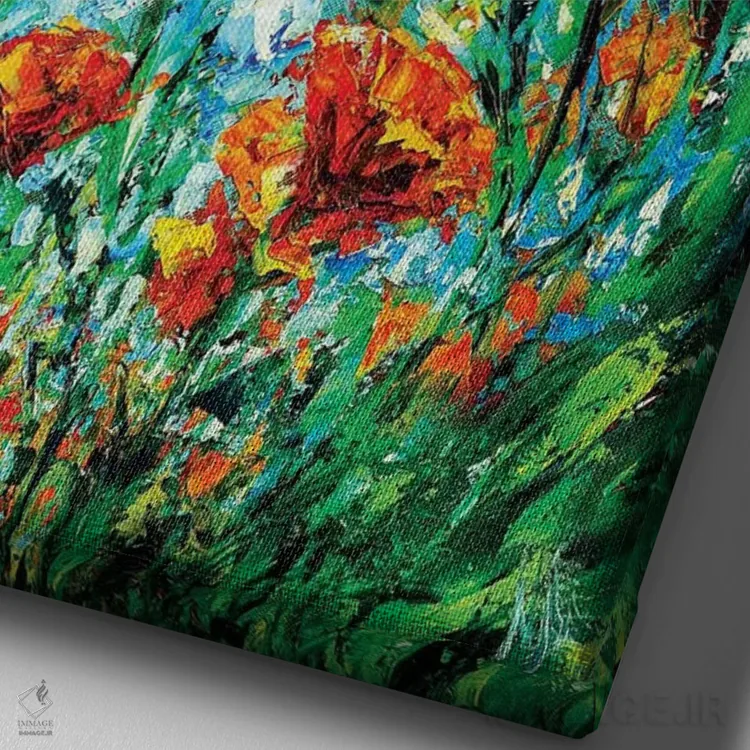 تابلو دکوراتیو زیر آن اثر ناتاشا میلیوس - نمای نزدیک بافت بوم