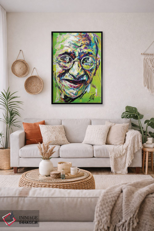 تابلو دکوراتیو مهاتما گاندی اثر ناتاشا میلیوس - D5B