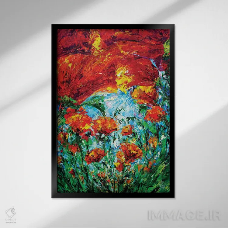 تابلو دکوراتیو زیر آن اثر ناتاشا میلیوس - نمای قابدار مشکی