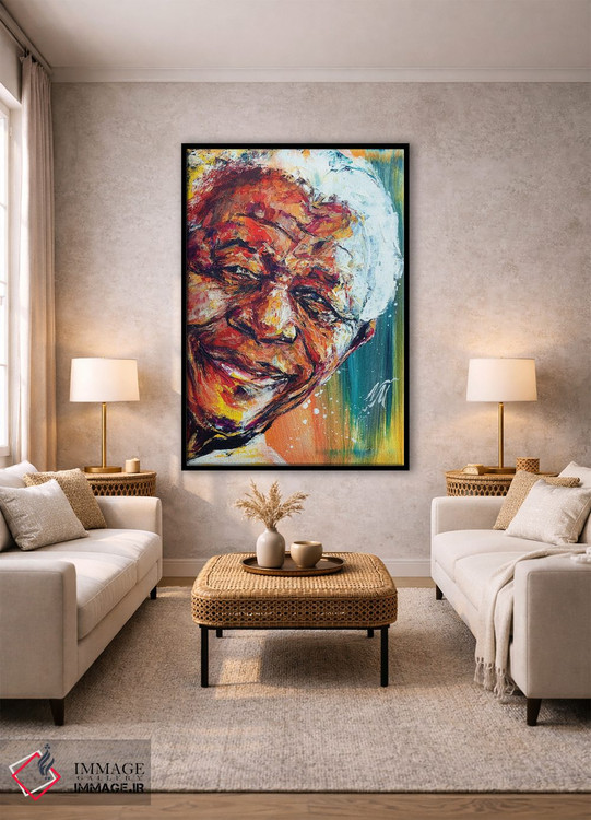 تابلو دکوراتیو نلسون ماندلا اثر ناتاشا میلیوس - D1B