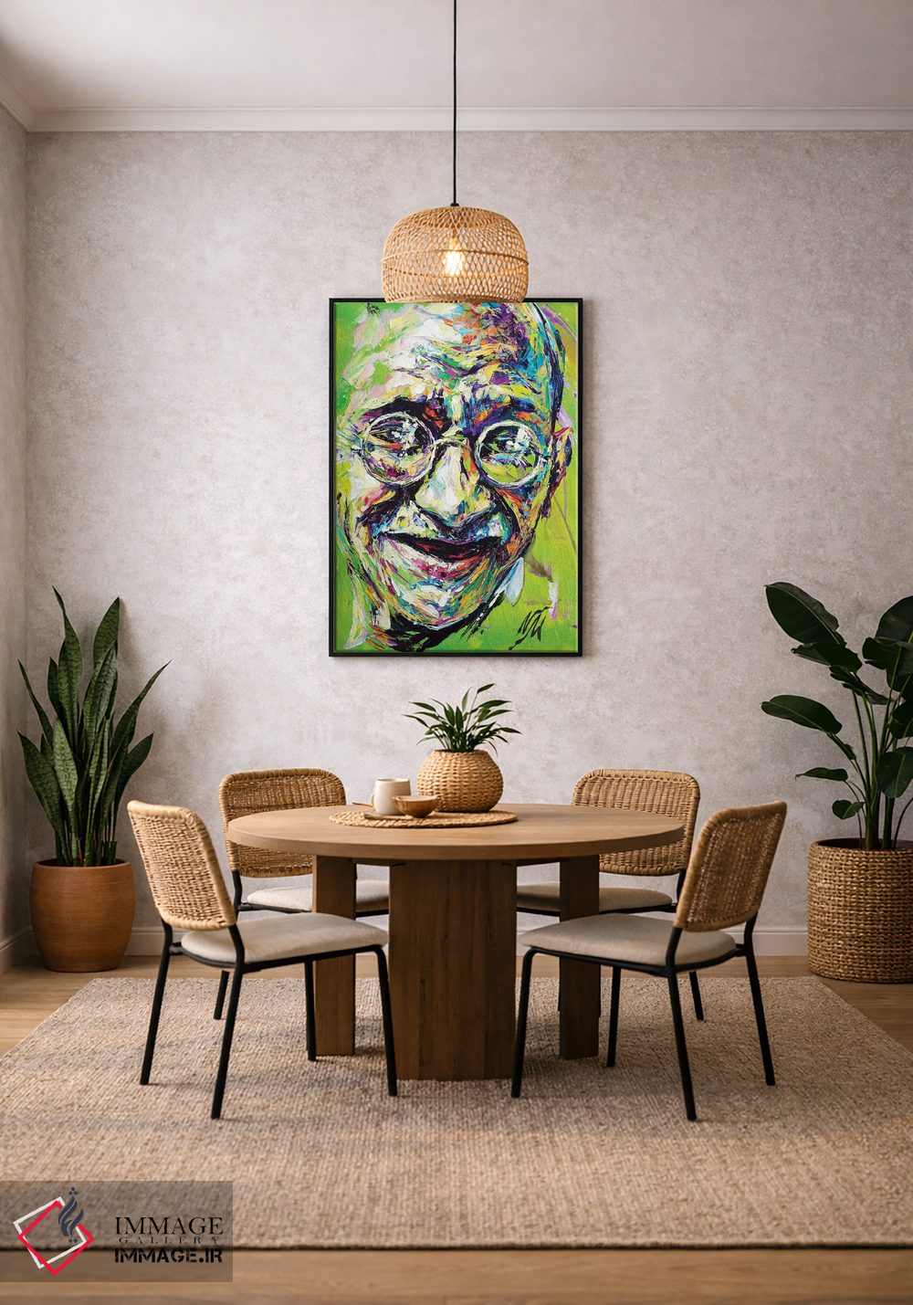 تابلو دکوراتیو مهاتما گاندی اثر ناتاشا میلیوس - D6B