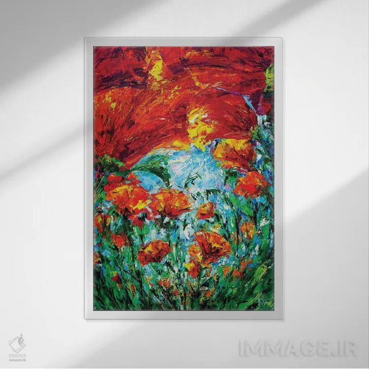 تابلو دکوراتیو زیر آن اثر ناتاشا میلیوس - نمای قابدار سفید