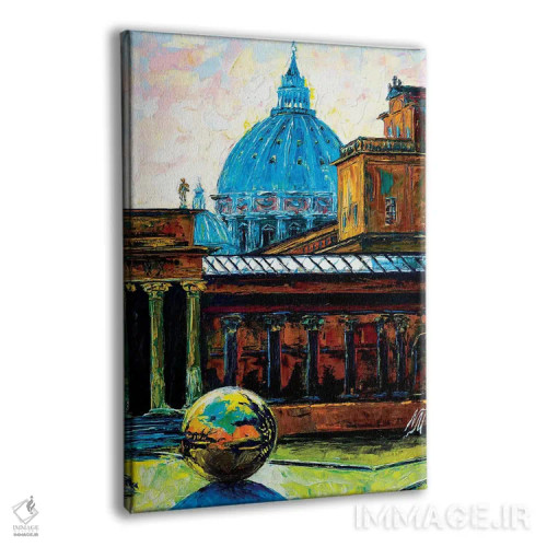 تابلو دکوراتیو گوی درون گوی در باغ پینیا رم اثر ناتاشا میلیوس - نمای پرسپکتیو محصول