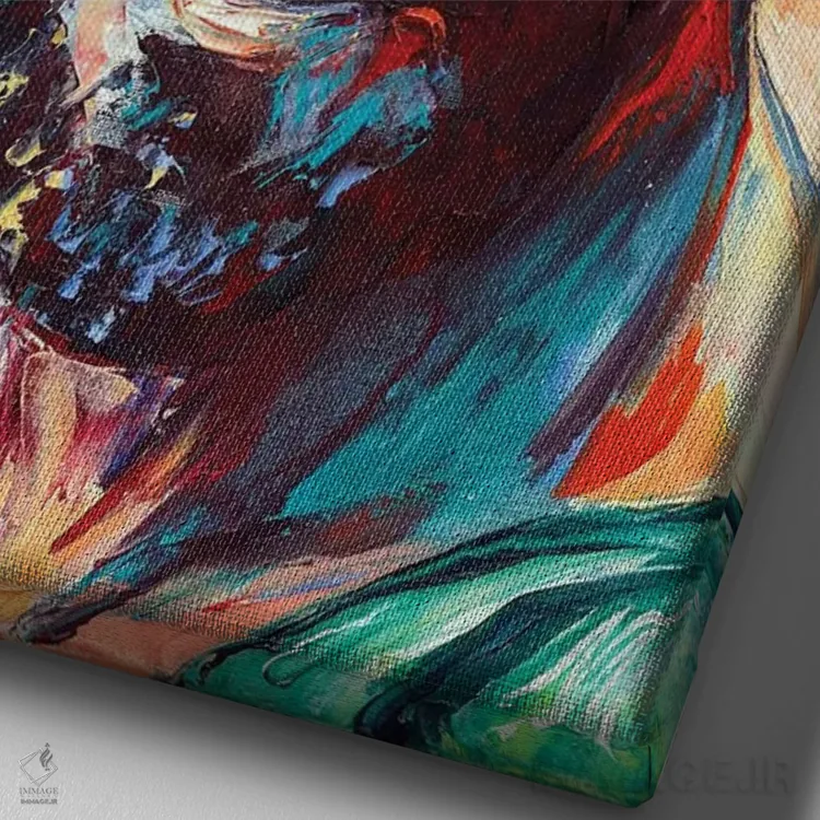 تابلو دکوراتیو گوستاو کلیمت اثر ناتاشا میلیوس - نمای نزدیک بافت بوم