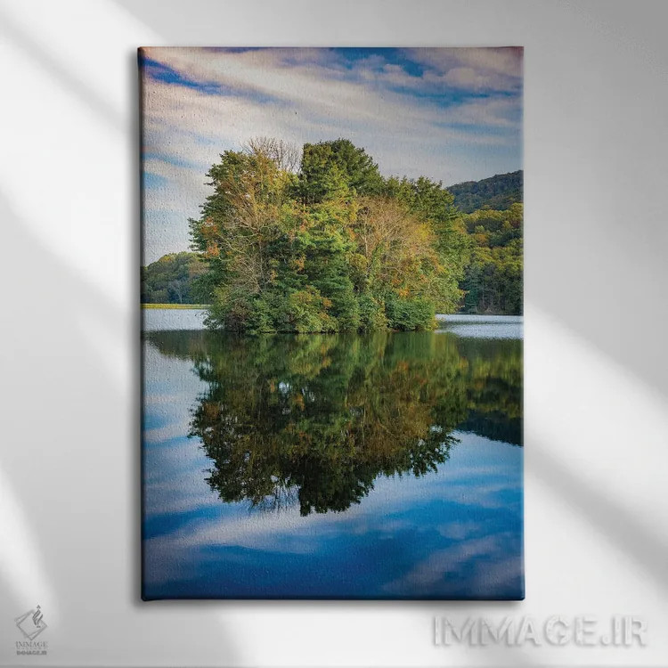 تابلو دکوراتیو Peaks Of Otter, Blue Ridge Parkway, Smoky Mountains, USA.,انعک… اثر آنا میلر - نمای روبهرو روی دیوار