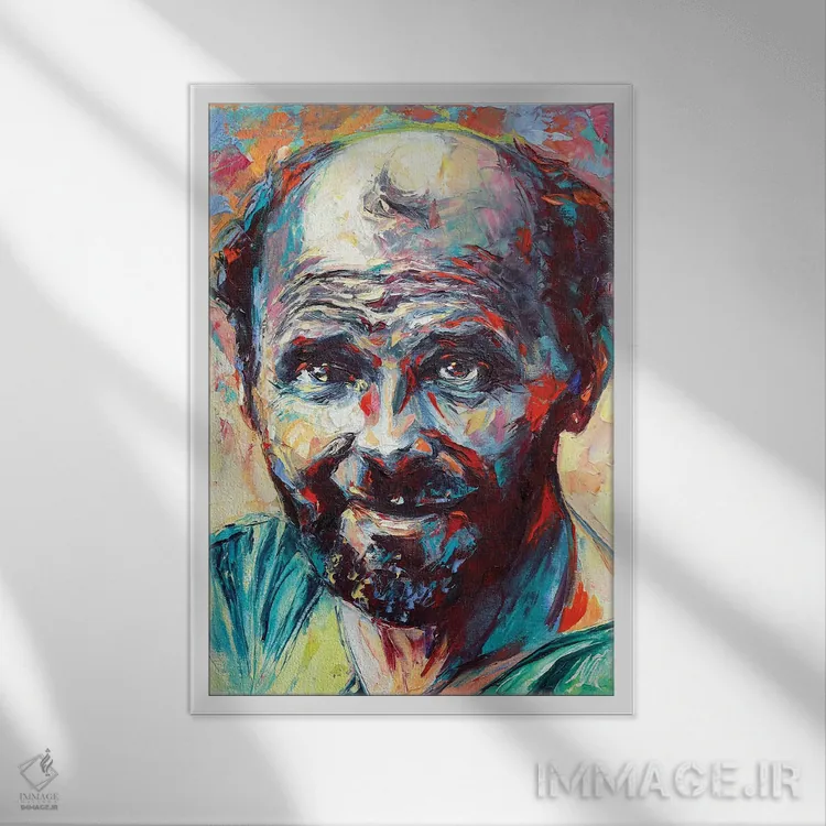 تابلو دکوراتیو گوستاو کلیمت اثر ناتاشا میلیوس - نمای قابدار سفید