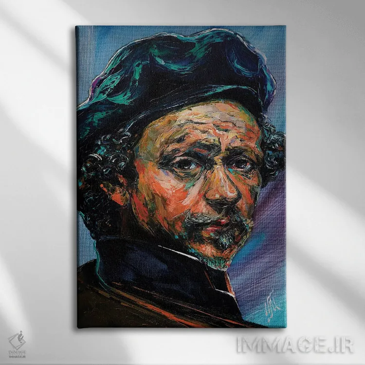 تابلو دکوراتیو رامبرانت اثر ناتاشا میلیوس - نمای روبهرو روی دیوار