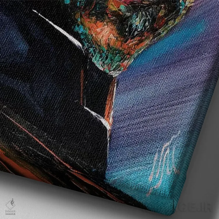 تابلو دکوراتیو رامبرانت اثر ناتاشا میلیوس - نمای نزدیک بافت بوم