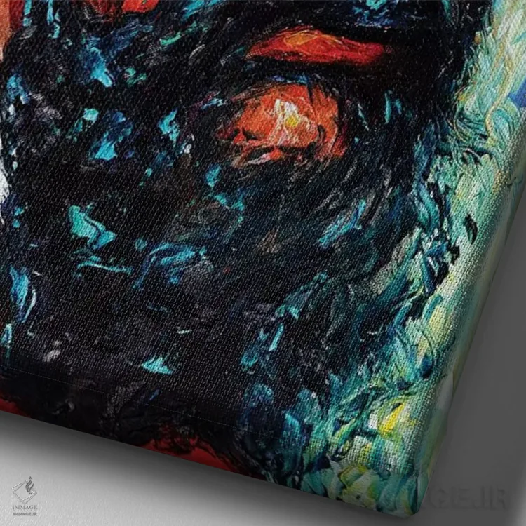 تابلو دکوراتیو میکل آنژ اثر ناتاشا میلیوس - نمای نزدیک بافت بوم