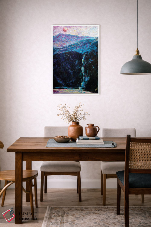 تابلو دکوراتیو ماه سرخ اثر ناتاشا میلیوس - D5W