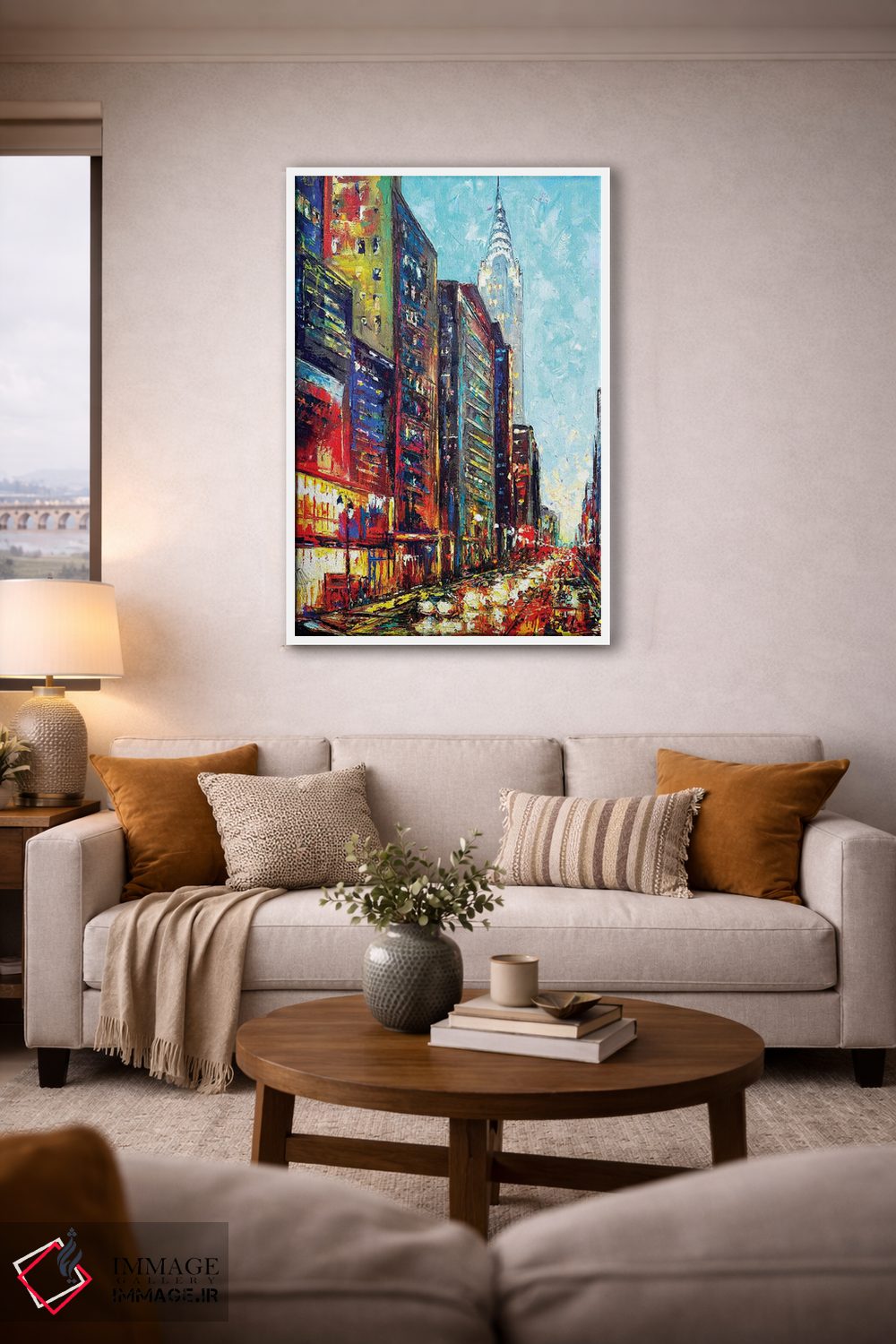 تابلو دکوراتیو نمایی با ساختمان کرایسلر اثر ناتاشا میلیوس - D3W