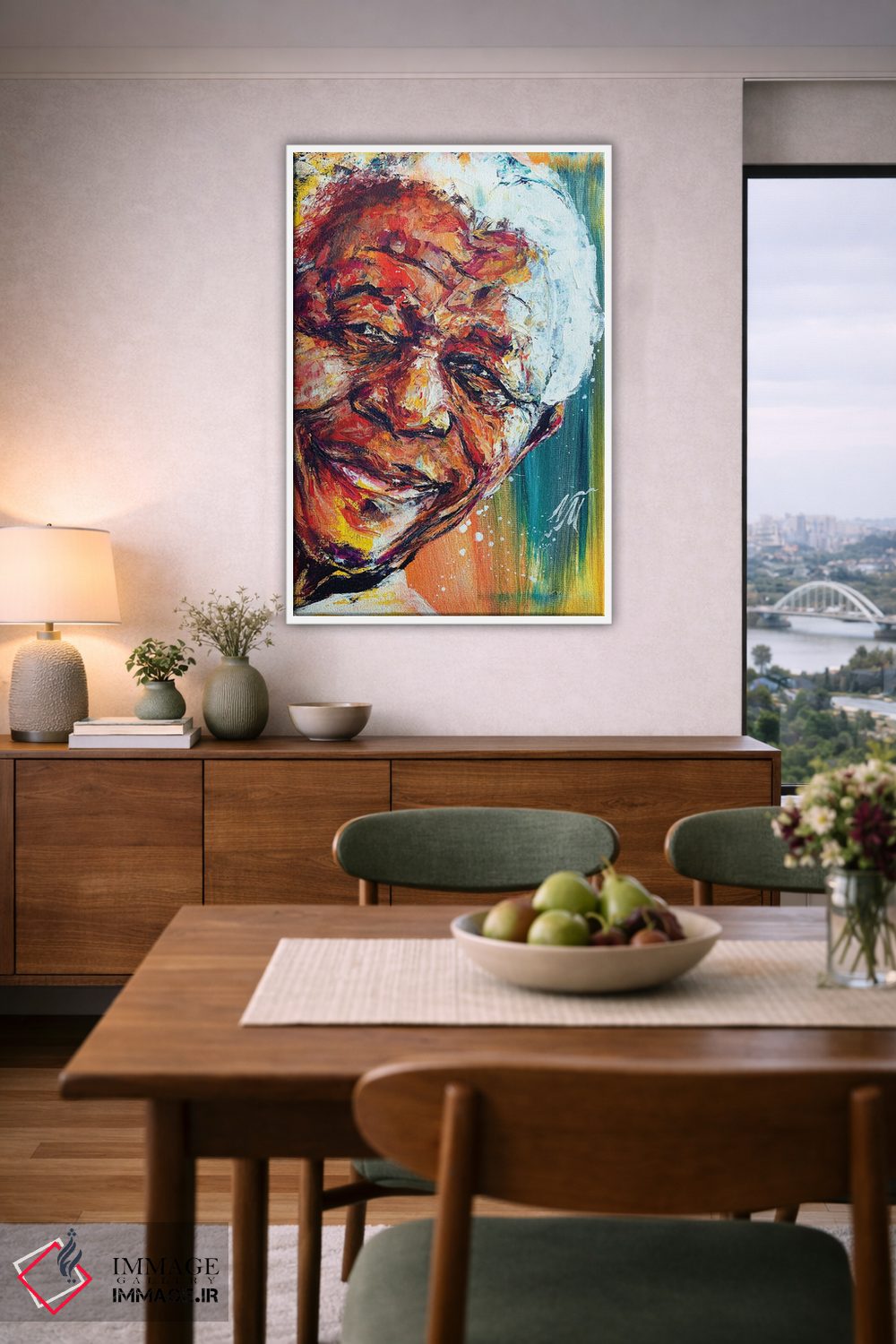 تابلو دکوراتیو نلسون ماندلا اثر ناتاشا میلیوس - D5W