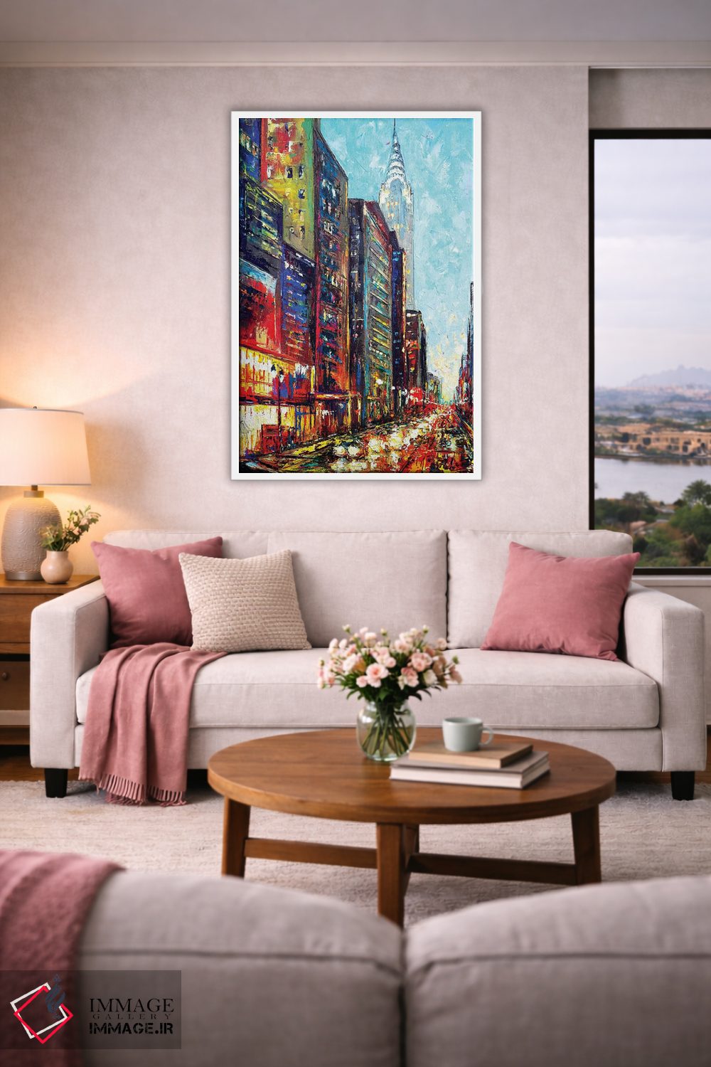 تابلو دکوراتیو نمایی با ساختمان کرایسلر اثر ناتاشا میلیوس - D4W