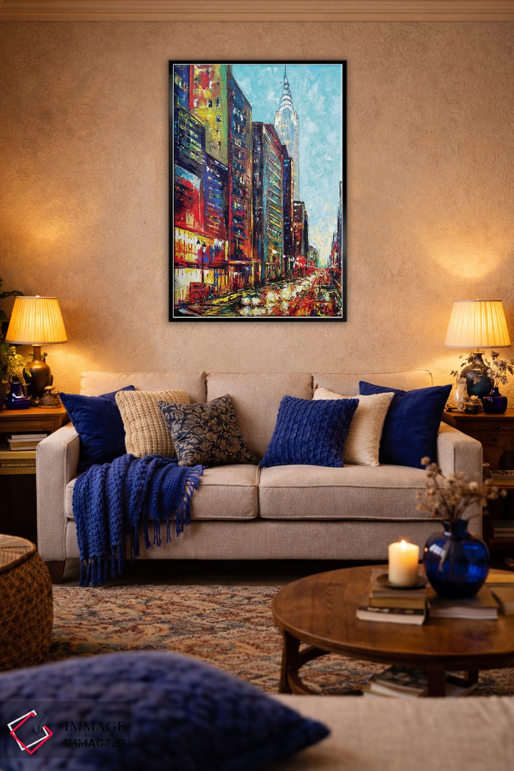 تابلو دکوراتیو نمایی با ساختمان کرایسلر اثر ناتاشا میلیوس - D5B