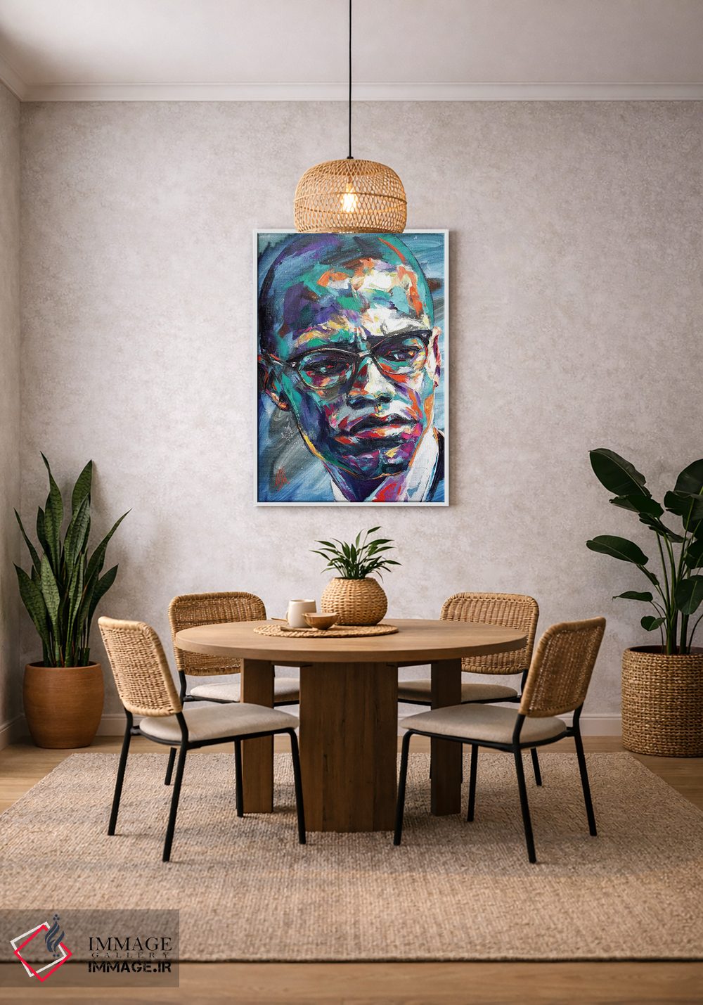 تابلو دکوراتیو مالکوم ایکس اثر ناتاشا میلیوس - D2W