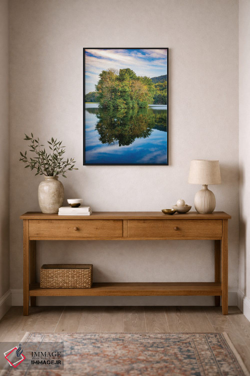 تابلو دکوراتیو Peaks Of Otter, Blue Ridge Parkway, Smoky Mountains, USA.,انعک… اثر آنا میلر - D2B