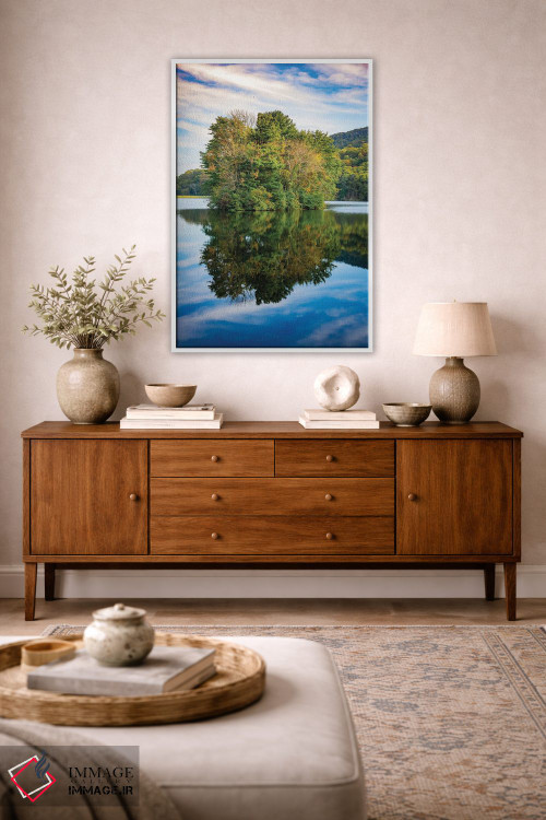 تابلو دکوراتیو Peaks Of Otter, Blue Ridge Parkway, Smoky Mountains, USA.,انعک… اثر آنا میلر - D3W