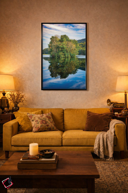 تابلو دکوراتیو Peaks Of Otter, Blue Ridge Parkway, Smoky Mountains, USA.,انعک… اثر آنا میلر - D4B