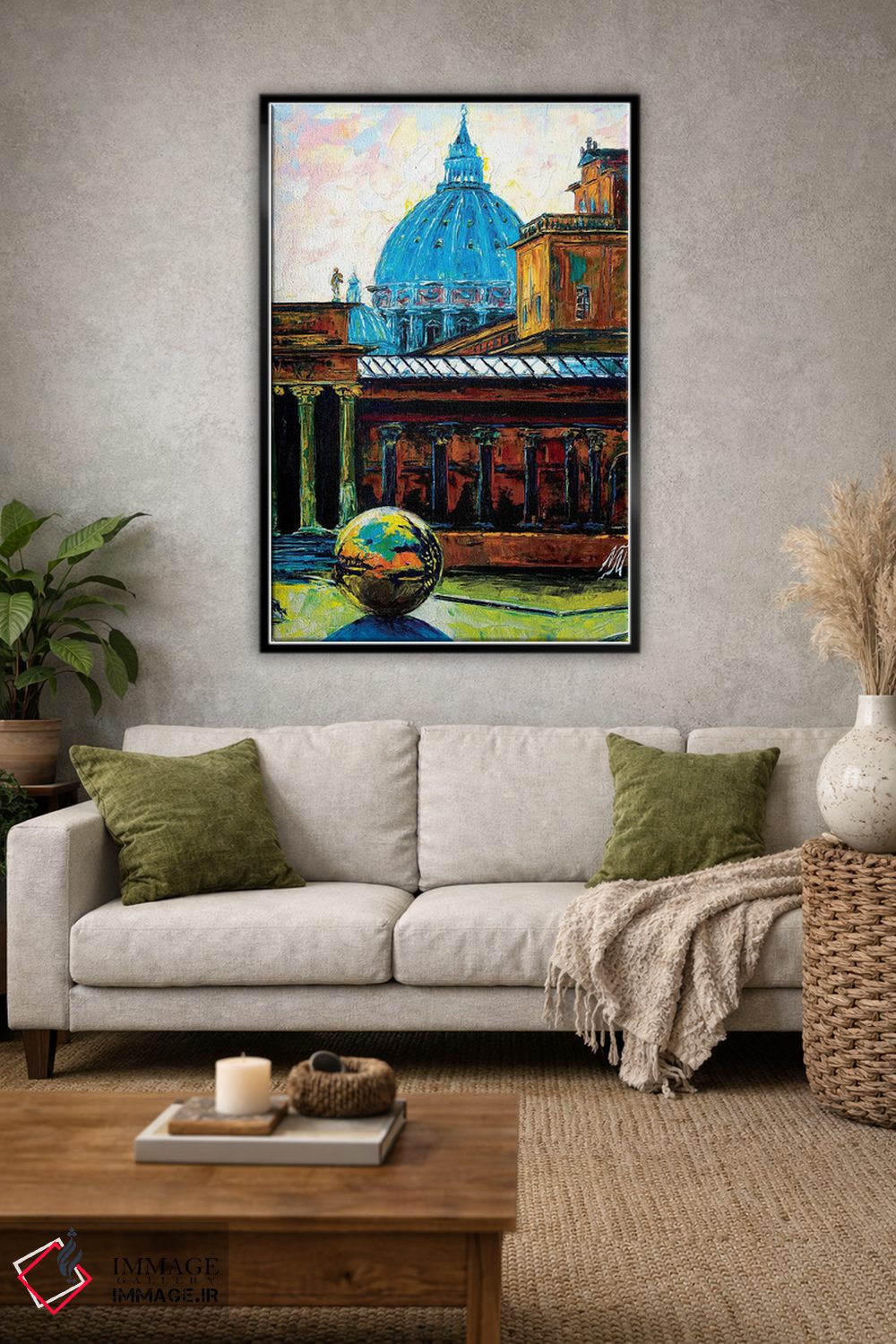 تابلو دکوراتیو گوی درون گوی در باغ پینیا رم اثر ناتاشا میلیوس - D1B