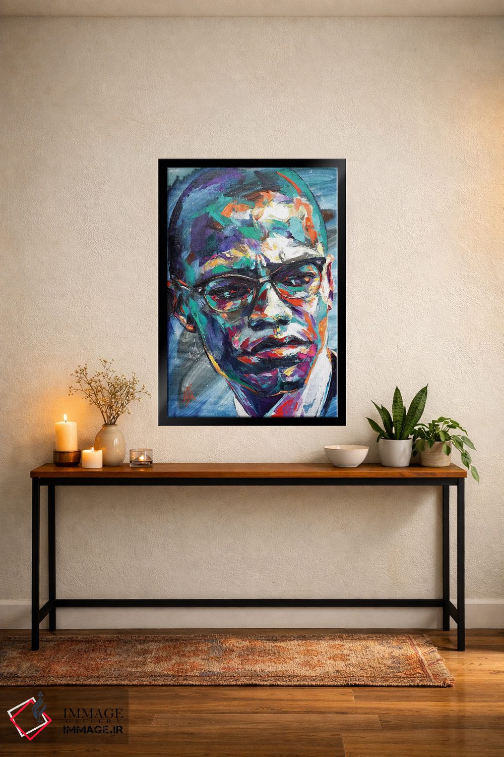 تابلو دکوراتیو مالکوم ایکس اثر ناتاشا میلیوس - D4B