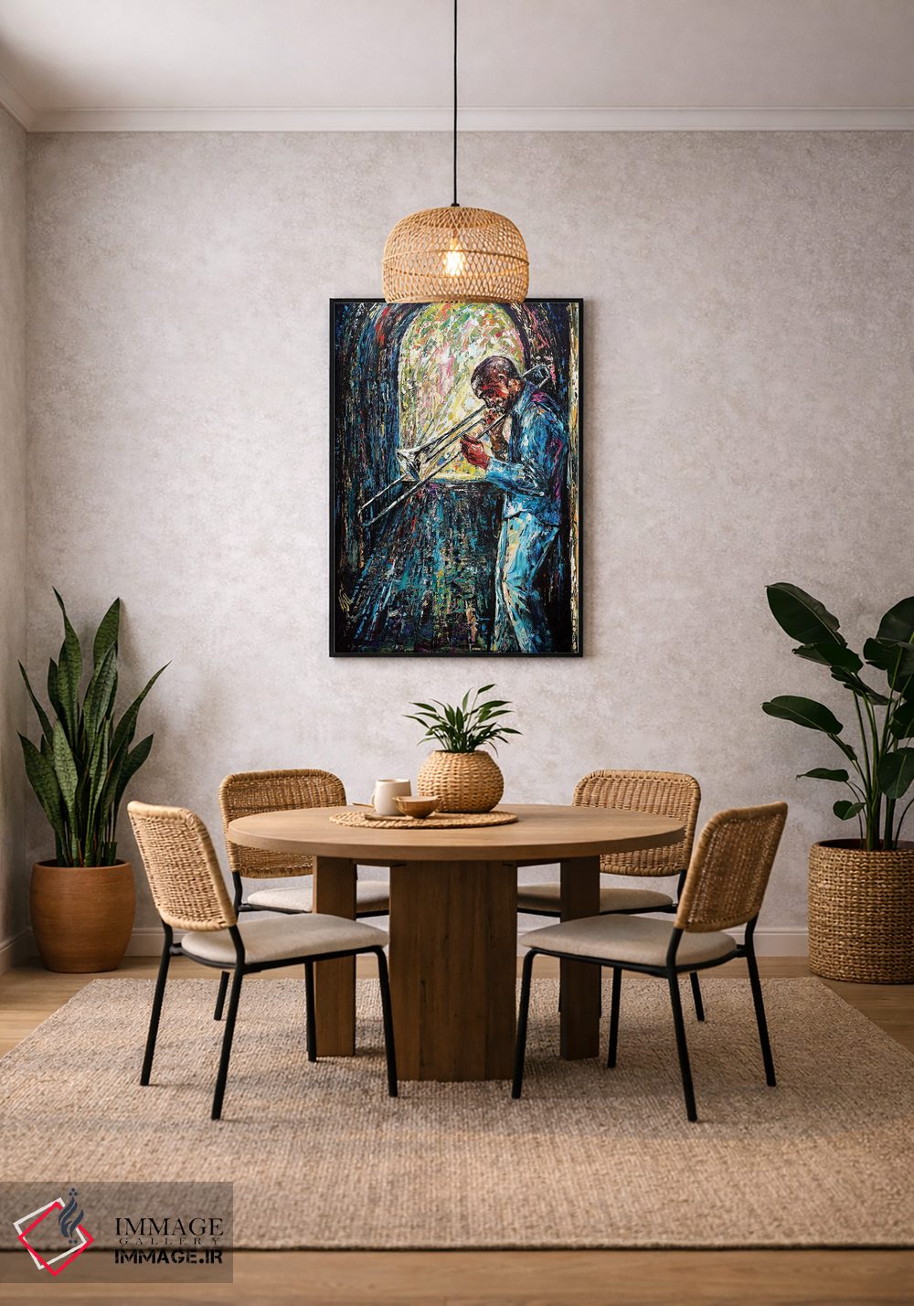 تابلو دکوراتیو صبح آبی و ملایم اثر ناتاشا میلیوس - D5B