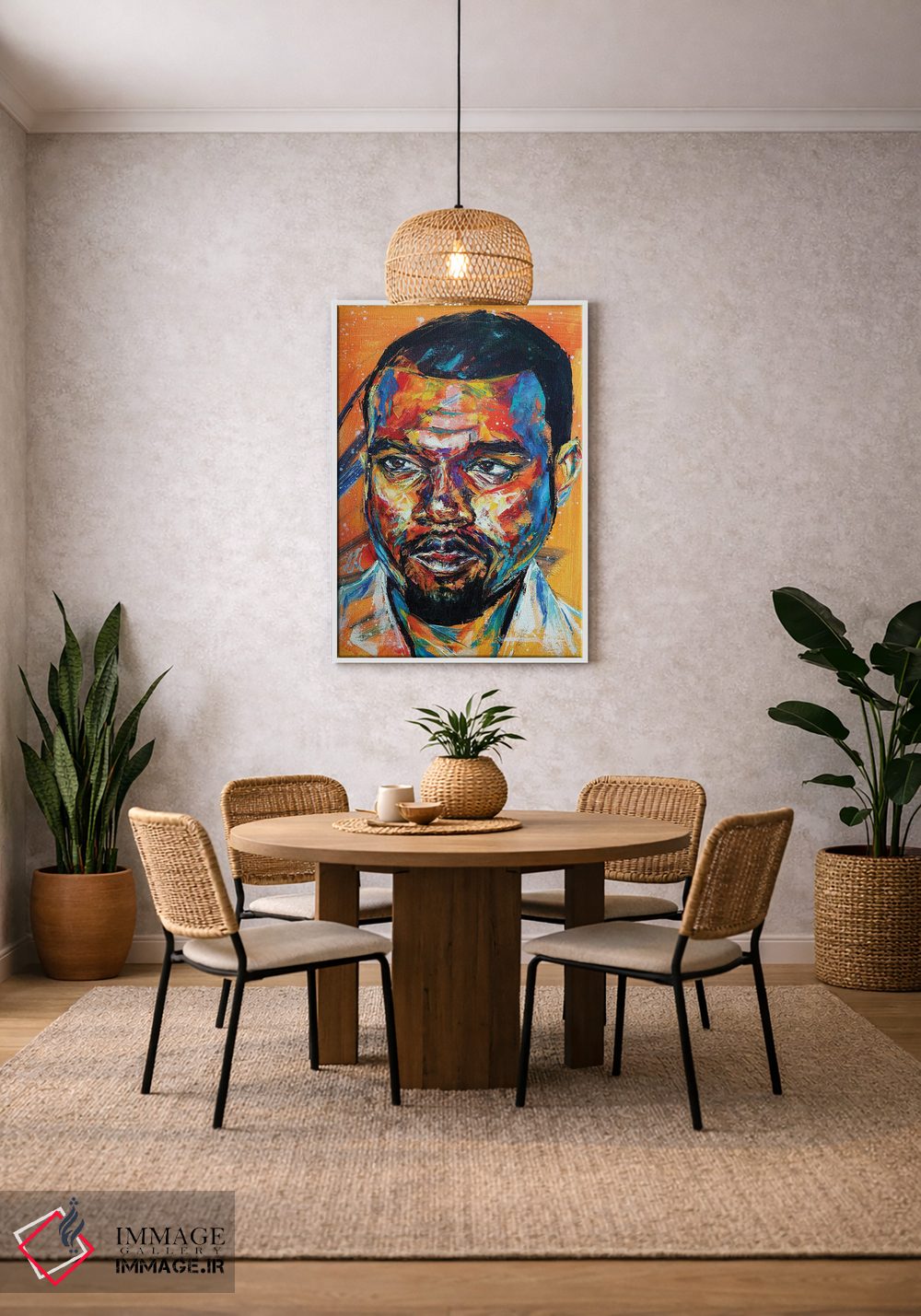 تابلو دکوراتیو کانیه وست اثر ناتاشا میلیوس - D1W