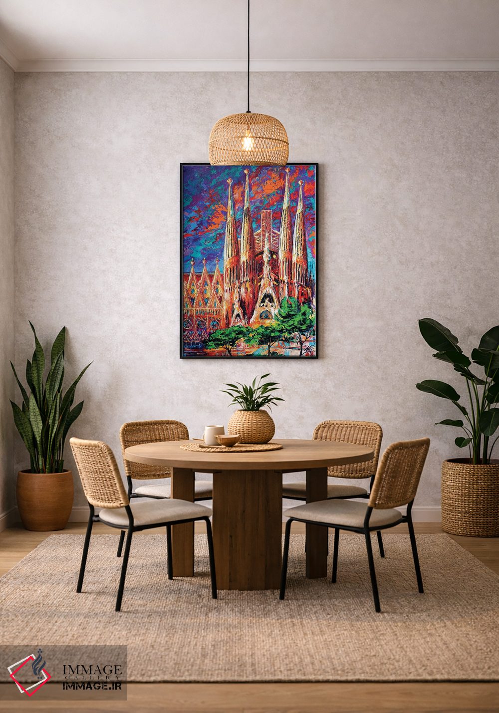 تابلو انتزاعی لا ساگرادا فامیلیا اثر ناتاشا میلیوس - D4B