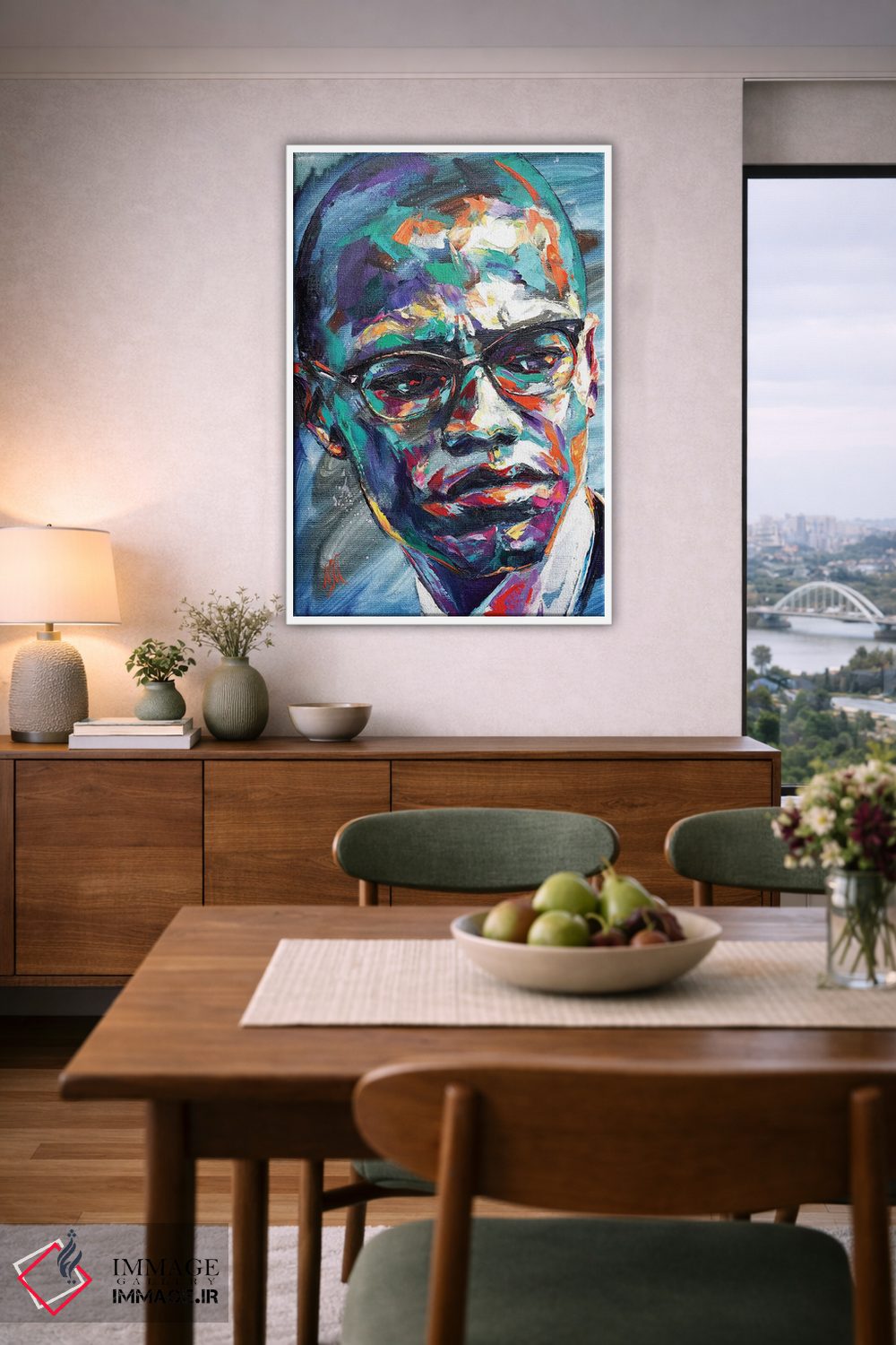 تابلو دکوراتیو مالکوم ایکس اثر ناتاشا میلیوس - D5W