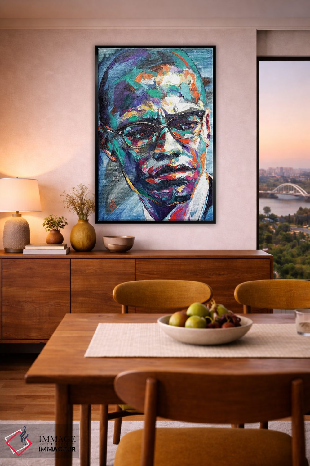 تابلو دکوراتیو مالکوم ایکس اثر ناتاشا میلیوس - D6B