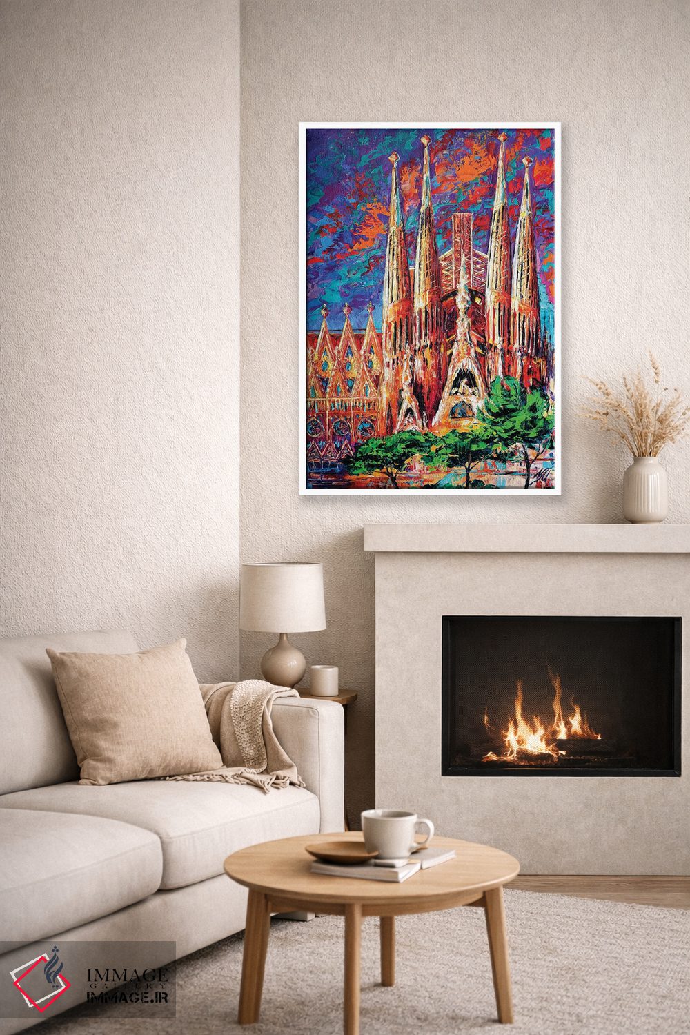 تابلو انتزاعی لا ساگرادا فامیلیا اثر ناتاشا میلیوس - D6W