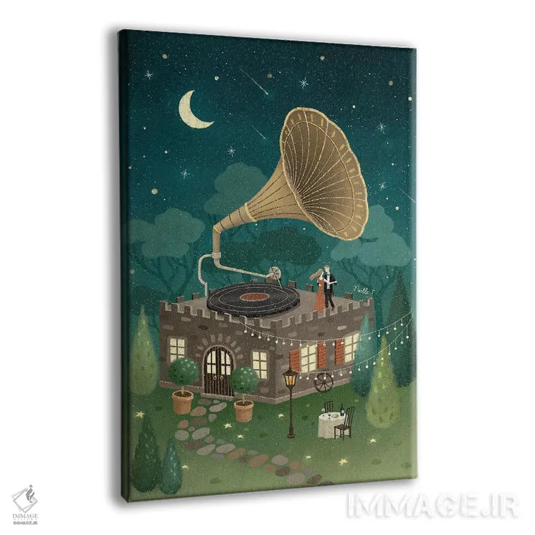 تابلو دکوراتیو رقص زیر ستارگان اثر نوئل. تی - نمای پرسپکتیو محصول