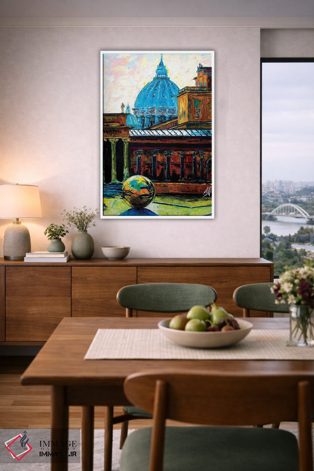 تابلو دکوراتیو گوی درون گوی در باغ پینیا رم اثر ناتاشا میلیوس - D6W