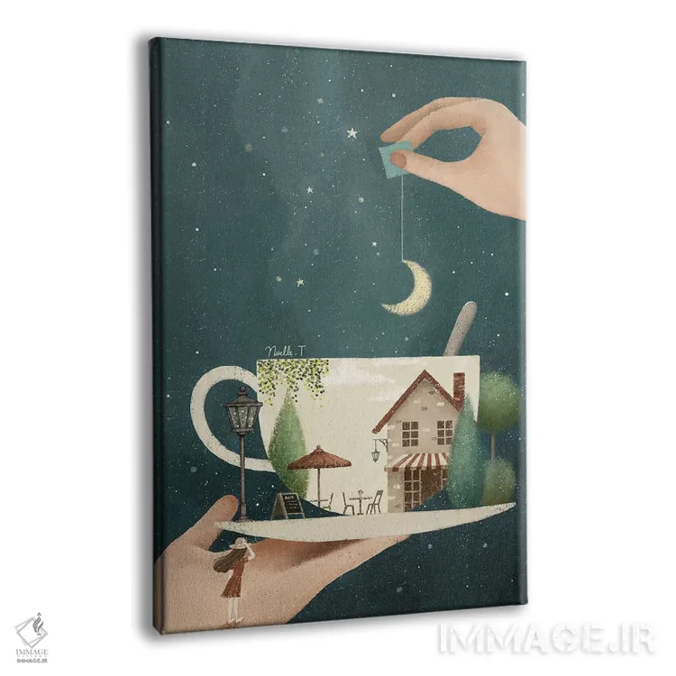 تابلو دکوراتیو یک فنجان رویا اثر نوئل. تی - نمای پرسپکتیو محصول