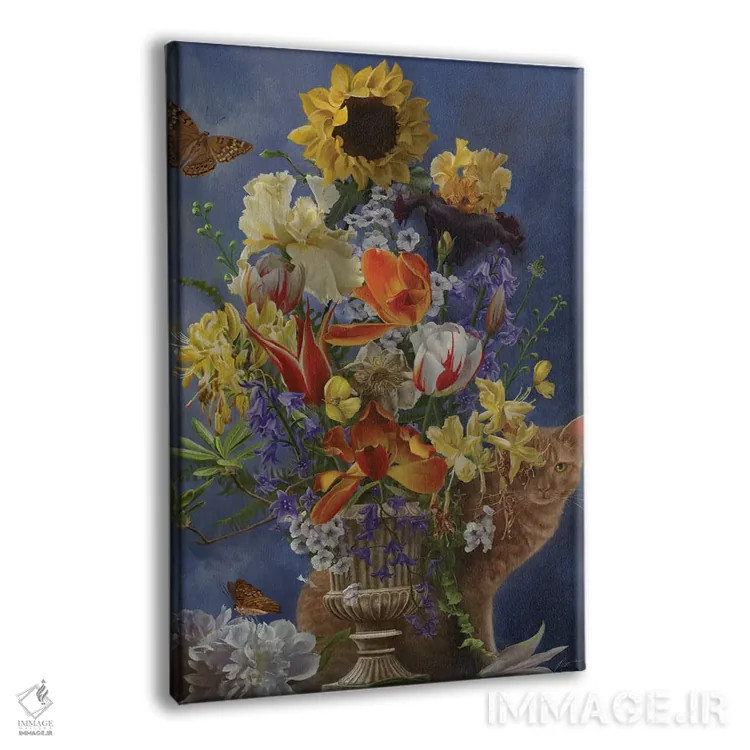 تابلو دکوراتیو طبیعت بی جان طلایی اثر نه نه توماس - نمای پرسپکتیو محصول