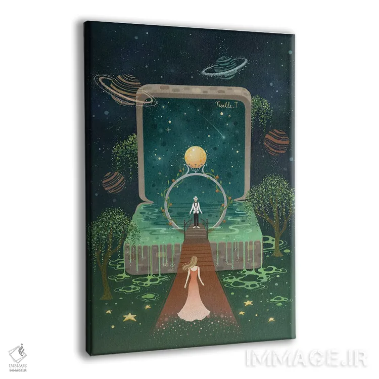 تابلو دکوراتیو حلقه ماه کامل اثر نوئل. تی - نمای پرسپکتیو محصول