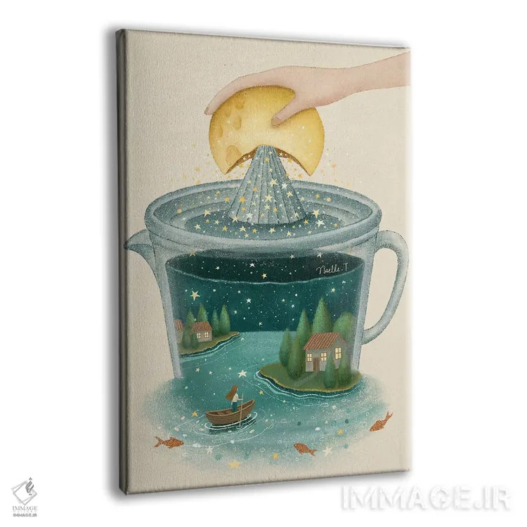 تابلو دکوراتیو ستارگان فرو افتاده اثر نوئل. تی - نمای پرسپکتیو محصول