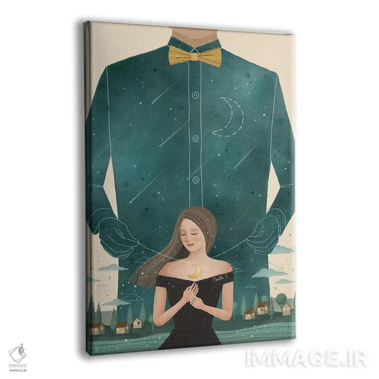 تابلو دکوراتیو هدیه ای از شب اثر نوئل. تی - نمای پرسپکتیو محصول