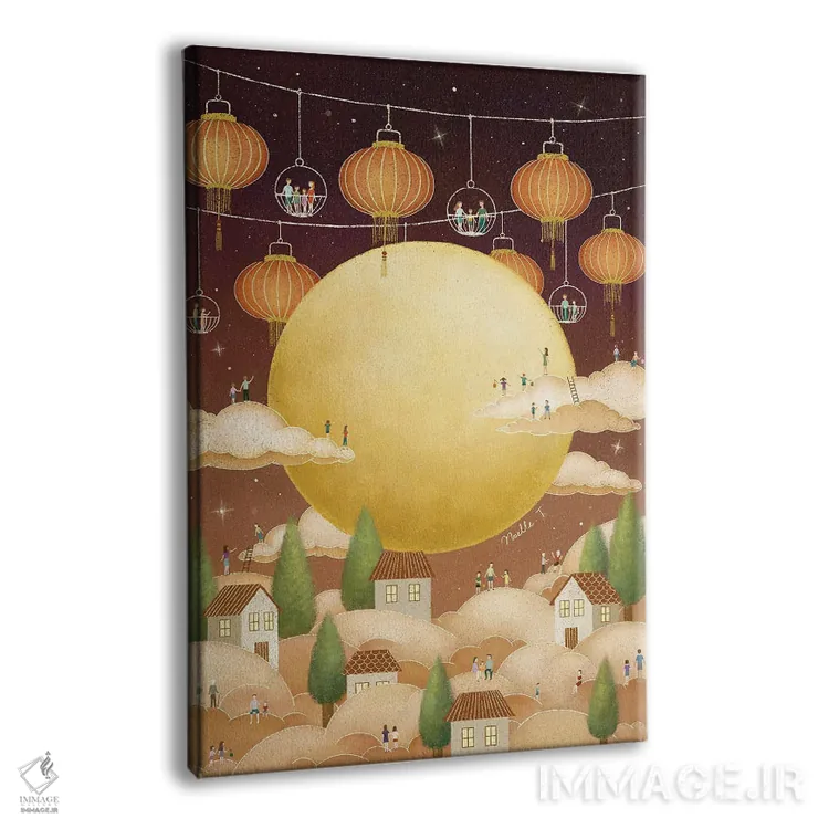 تابلو دکوراتیو جشن نیمه پاییز اثر نوئل. تی - نمای پرسپکتیو محصول