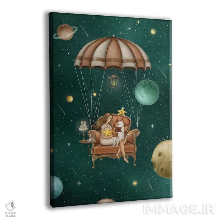 تابلو دکوراتیو زمان داستان اثر نوئل. تی - نمای پرسپکتیو محصول