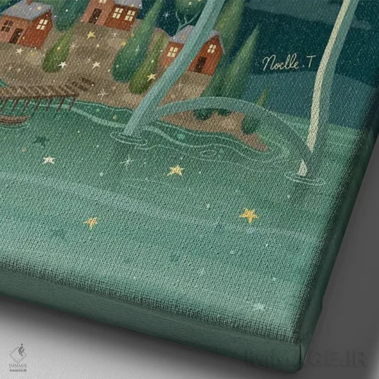 تابلو دکوراتیو ستارگان فرو افتاده دو اثر نوئل. تی - نمای نزدیک بافت بوم