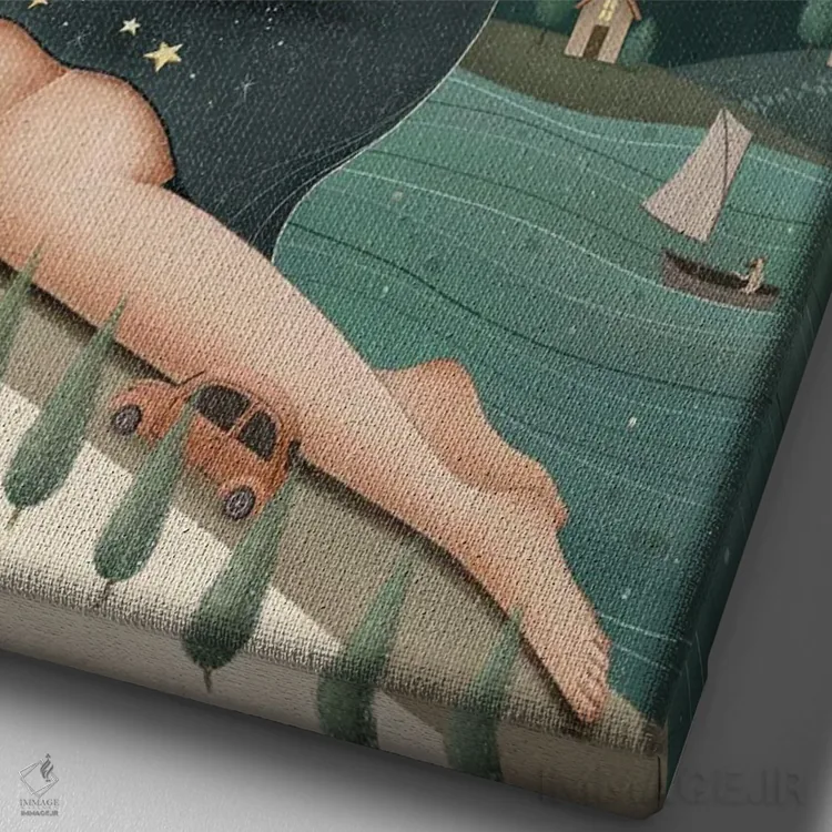 تابلو دکوراتیو بازگشت به خانه اثر نوئل. تی - نمای نزدیک بافت بوم