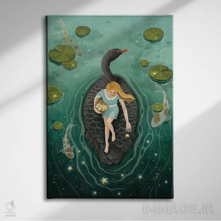 تابلو دکوراتیو بر فراز قوی سیاه اثر نوئل. تی - نمای روبهرو روی دیوار