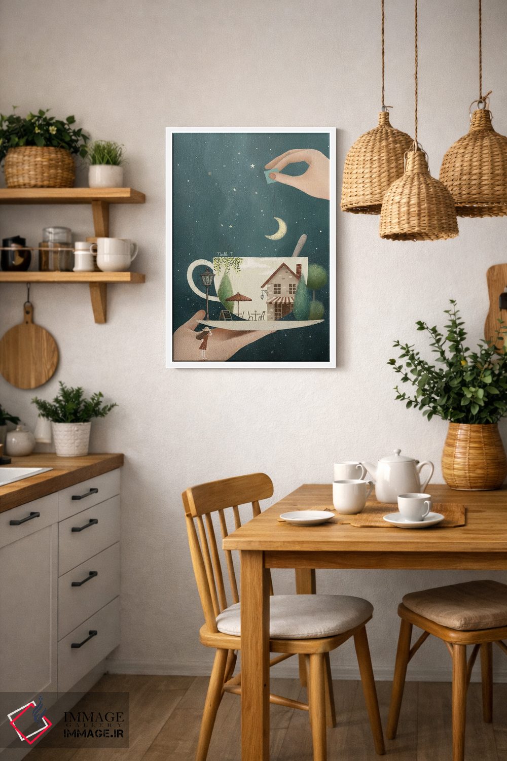 تابلو دکوراتیو یک فنجان رویا اثر نوئل. تی - D2W