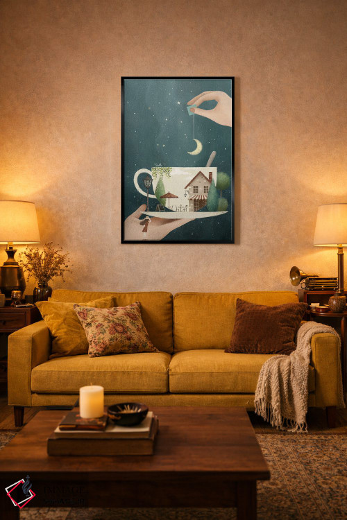 تابلو دکوراتیو یک فنجان رویا اثر نوئل. تی - D4B